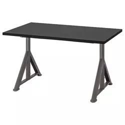 IDASEN Radni sto, crna/tamnosiva, 120x70 cm