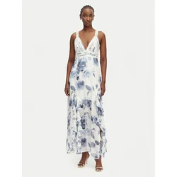 Guess Večerna obleka W3YK54 WCWF2 Kremna Regular Fit