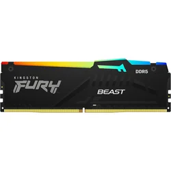 Kingston RAM memori?a Fury Beast, 16GB, DDR5, 6000MHz, CL30, XMP, 1RX8, 288-pin, 16Gbit, crna