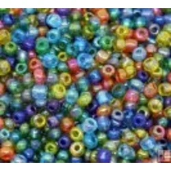 Kašaste perle (seed beads) 4 mm providna AB sarena