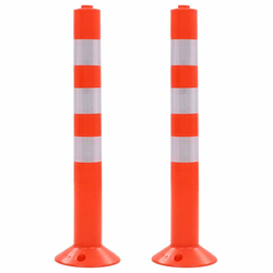 vidaXL Cestni stebriček 2 kosa plastika 75 cm