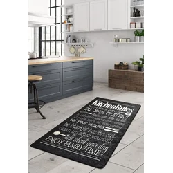 Conceptum Hypnose Tepih Kitchen, 100x300cm, Crni