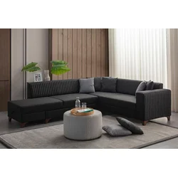 Atelier del Sofa Ugaona garnitura na razvlačenje West Left, 230 x 285 cm, Antracit