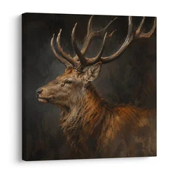 Slika ponosni jelen v mraku - 40x40