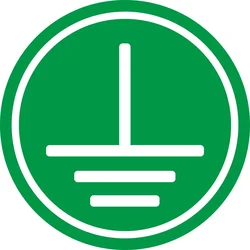 Informacijska nalepka - OZEMLJITEV 10 cm