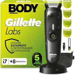 Gillette Gillette Labs i7 Body + Intimate moški brivnik, črn/zelen