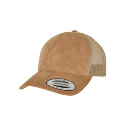 Suede Leather Trucker Cap khaki