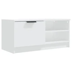 Vidaxl TV omarica bela 80x35x36,5 cm konstruiran les