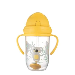 Canpol babies non-spill sportska solja sa slamcicom (teg) 270ml 56/606 exotic yellow ( 56/606_yel )