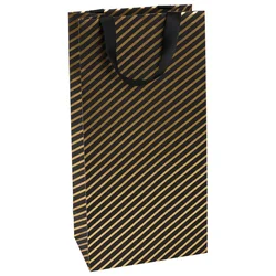 VREĆICE UKRASNE-2 BOCE 18X36X10,5CM  STEWO 6259 70 CRNO ZLATNA BLISTER