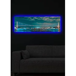 Wallity Slika na platnu sa LED osvetljenjem 30x90cm