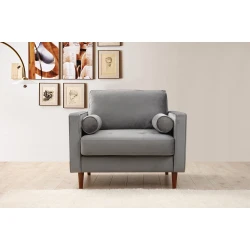 Atelier del Sofa Fotelja Rome 105x85x90cm, Svetlosiva