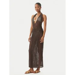 Guess Obleka za na plažo E6GK04 Z5402 Rjava Classic Fit
