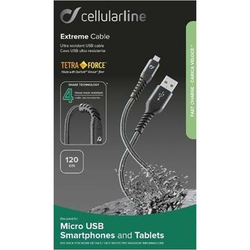 Kabel USB CELLULARLINE, Tetra Force, kevlar, MicroUSB, 1.20m