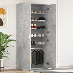 Ormar za cipele s policom Betonski sivi 80 x 39 x 178 cm