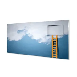 tulup.si Steklena slika Lestev nebo 140x70 cm 2 obešalnika