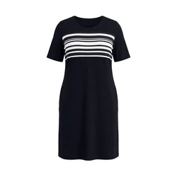 Ulla Popken Obleka črna/bela