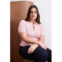 Trendyol Curve Ženska bluza Tbbss26Af00018, Roze