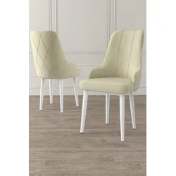 Hanah Home Set stolica Trex, 46x95x42 cm, 4 komada, Krem-bele