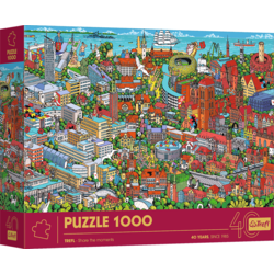 Trefl Puzzle Premium Plus Deljenje trenutkov: Tri-City 1000 kosov