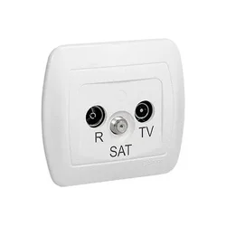 RTV-SAT vtičnica AAS/11 Chord bela
