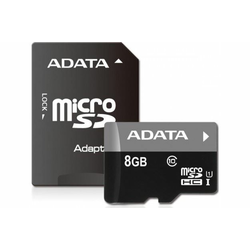Memorijska kartica ADATA, microSDHC, 8 GB, AUSDH8GUICL10-RA1, Class 10 + SD Adapter