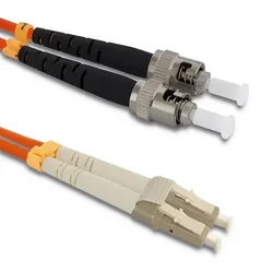 Qoltec optični patchcord LC/UPC - ST/UPC | Večmodni | 50/125 | OM2 | Duplex | 2 m