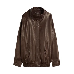 Bershka Prehodna jakna temno rjava