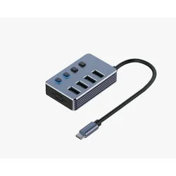 E-Green USB 3.1 tip C HUB, Superbrzi 4-portni USB 3.0 sa prekidačima