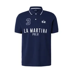 La Martina Majica temno modra / bela