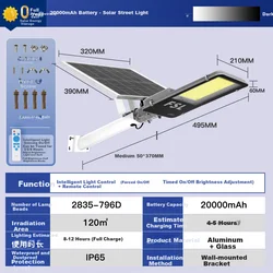 Foshanzhaoming Solarni reflektor Haohui, 20000mAh, 12-20W