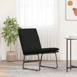 Ležaljka crna 52 x 75 x 76 cm od tkanine