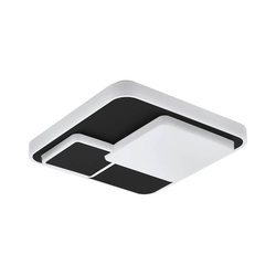 Eglo 75667 - LED stropna svetiljka LEPRESO LED/19,5W/230V 38,5x38,5 cm crna