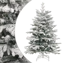 Umjetno božićno drvce sa šarkama i snijegom 210 cm