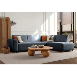 ATELIER DEL SOFA Ugaona garnitura S Loft Right Blue