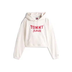 Tommy Jeans Majica VARSITY mornarska/živo rdeča/bela