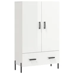 Visoka komoda sjajna bijela 69,5x31x115 cm konstruirano drvo