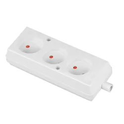JO! Prenosna trojna vtičnica 16A 2P 250V bela GN-360
