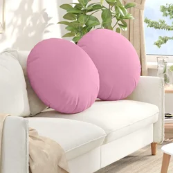 Jastučići za sjedenje 2 pcs Ružičasta O80 x 29 cm tkanina