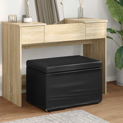 Stolica Crna 61 x 41 x 40 cm Umjetna Koža i Fino Radeći Drvo