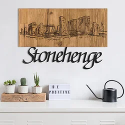 Wallity Zidna dekoracija Stonehenge, 58 x 38 cm, Crna
