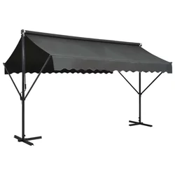 Vidaxl Prostostoječa tenda 400x300 cm antracitna