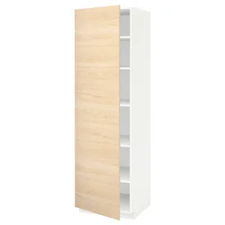 METOD Visoki element s policama, bela/Askersund im. svetlog jasena, 60x60x200 cm
