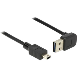 Delock USB 2.0 priključni kabel [1x USB 2.0 vtič A - 1x USB 2.0 vtič Mini-B] 2 m črn obojestransk