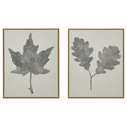 BLODFLÄDER Slika, črni listi, 40x50 cm