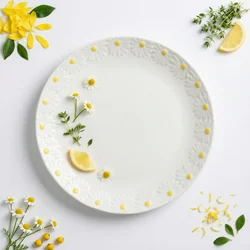 VELIK KROŽNIK ZA SERVIRANJE JEDI 26 CM BELA KERAMIKA DAISY LINE