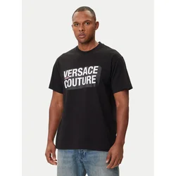 Versace Jeans Couture Majica 79GAHP02 CJ01P Črna Regular Fit