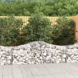 Lučne gabionske košare 3 kom 200x50x60/80 cm pocinčano željezo