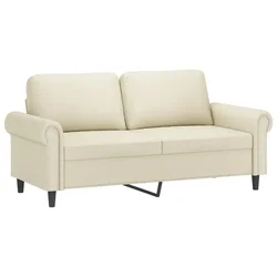 Vidaxl Dvosed krem 140 cm umetno usnje
