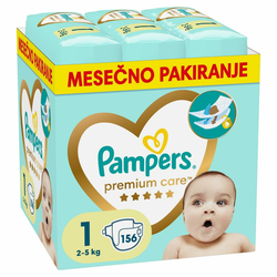 Pampers pelene premium monthly 1 2-5kg 156kom